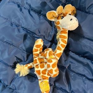 Plush Giraffe Finger Hugger Squire Boone Village Bendable Neck Hook & Loop Legs